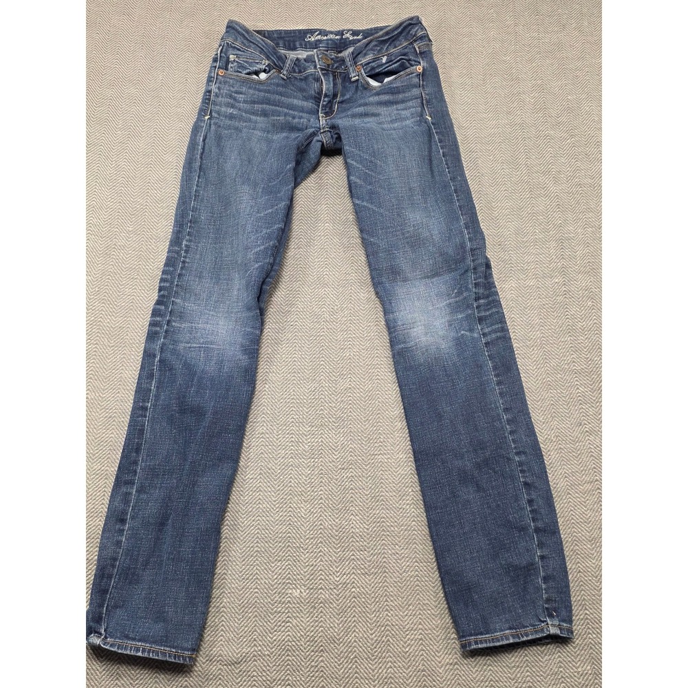 American Eagle Outfitters Womens Size 2 Stretch Skinny‎ Jeans Blue Denim